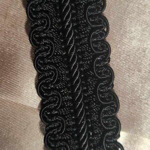 "BLACK IS ALWAYS A CLASSIC" ~ 1" X 10 YARDS - GIMP BRAID TRIM - USE EVERYWHERE!